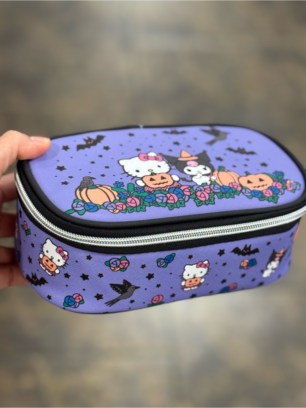 Sanrio Hello Kitty Purple Halloween Cosmetic Pouch